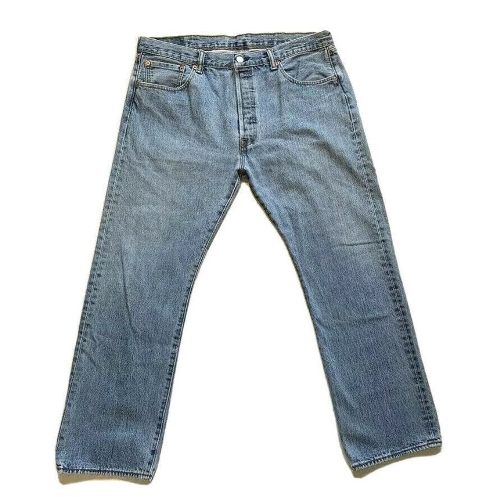 Levi's 501 XX Jeans Mens 38x30 Straight Leg Button Fly Medium Blue Denim Red Tab